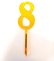 CAKE TOPPER ACRYL GOLD ZAHL 8