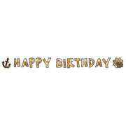 PIRATES HAPPY BIRTHDAY BANNER 180 X 15 CM