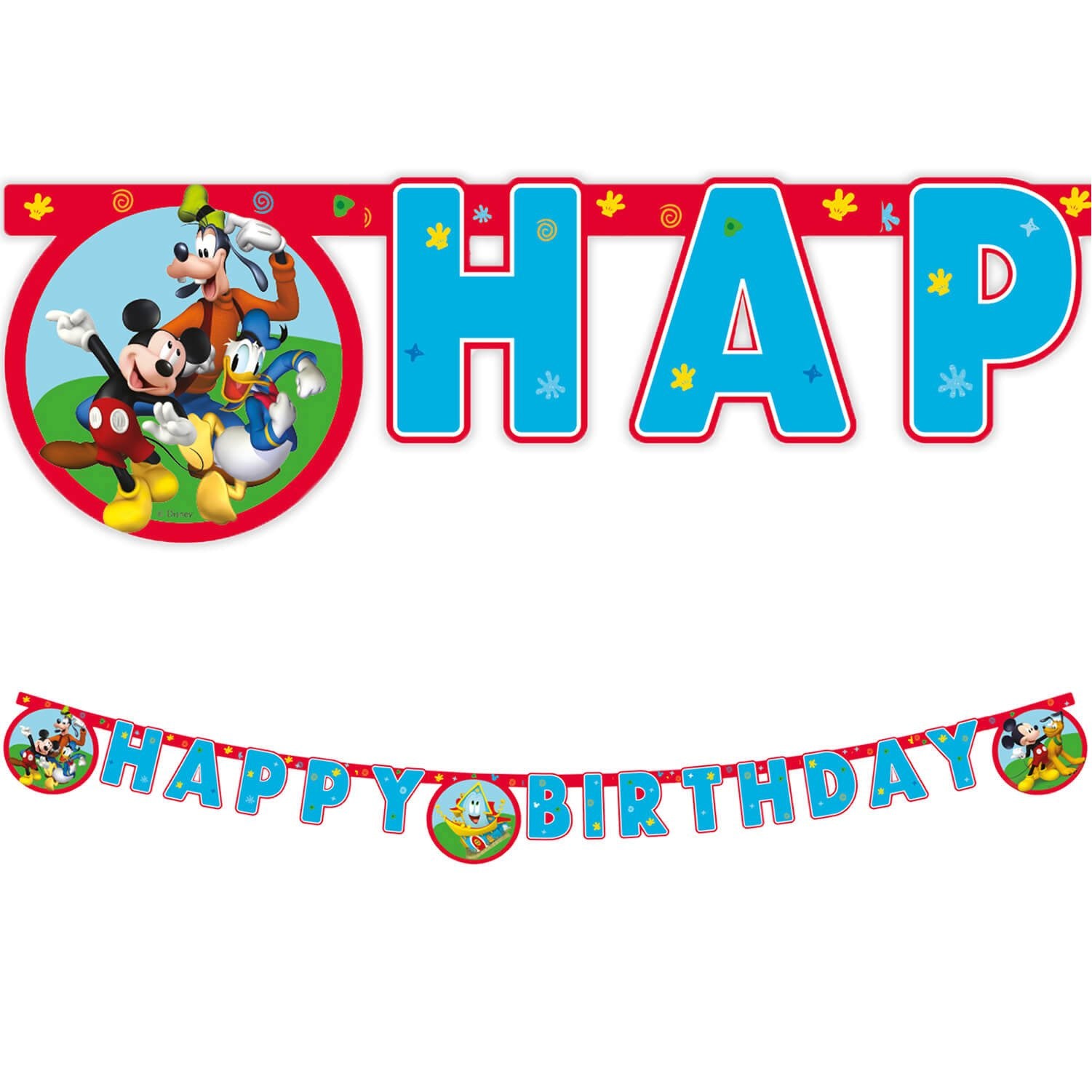 MICKEY ROCK THE HOUSE H-BIRTHDAY BANNER