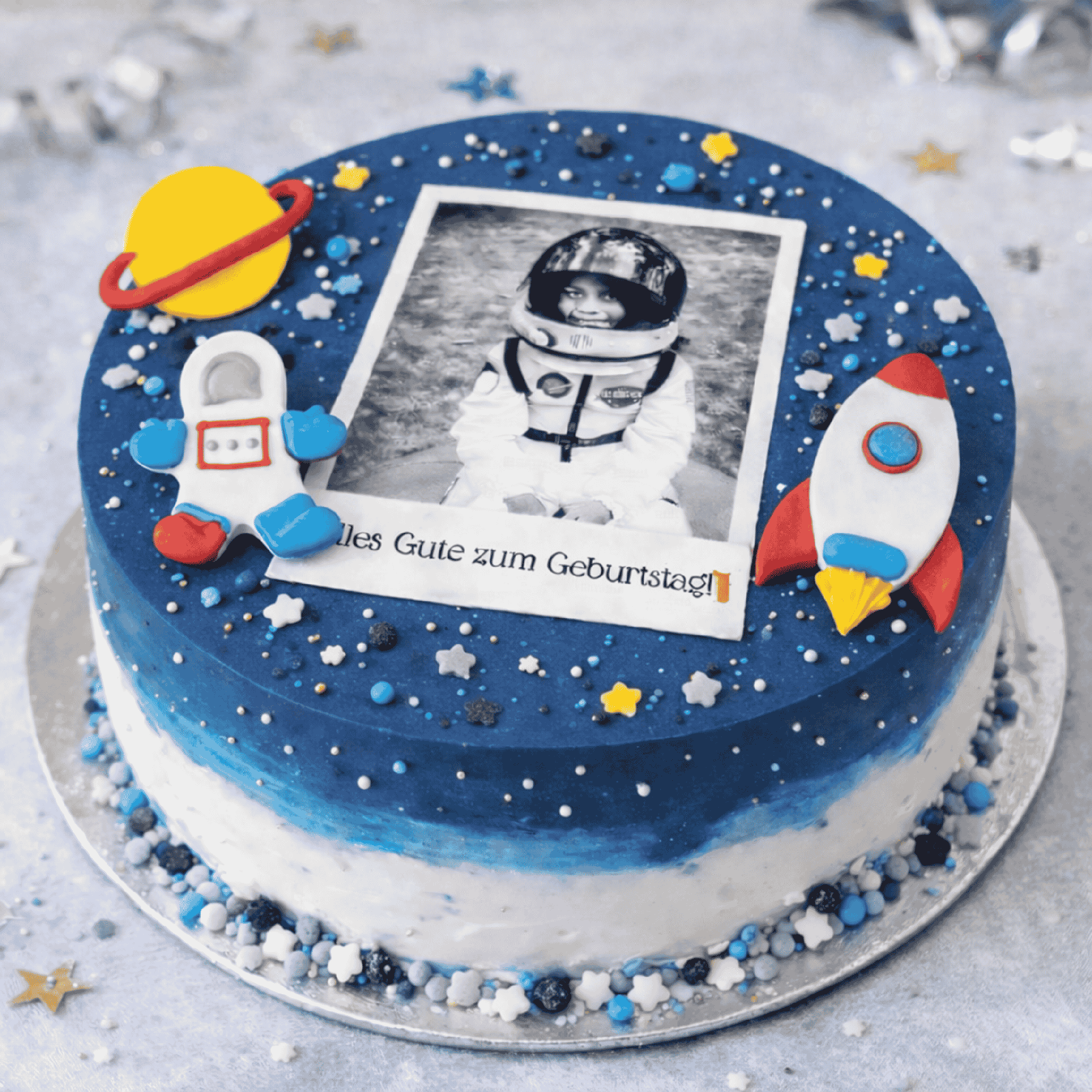 Foto Aufleger Polaroid mit Torte