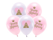 ECO BALLON HAPPY BIRTHDAYROSA/WEISS/GOLD