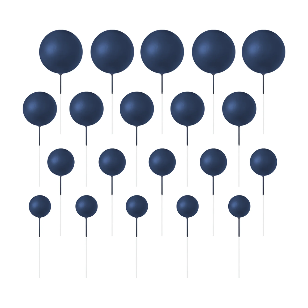 TOPPER KUGELN MARINEBLAU 20-ER SET