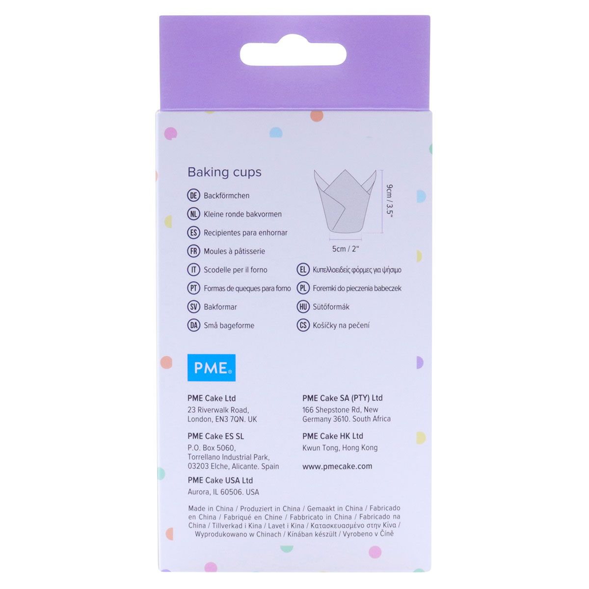 PME TULPEN BACKFÖRMCHEN REGENBOGEN POLKADOTS