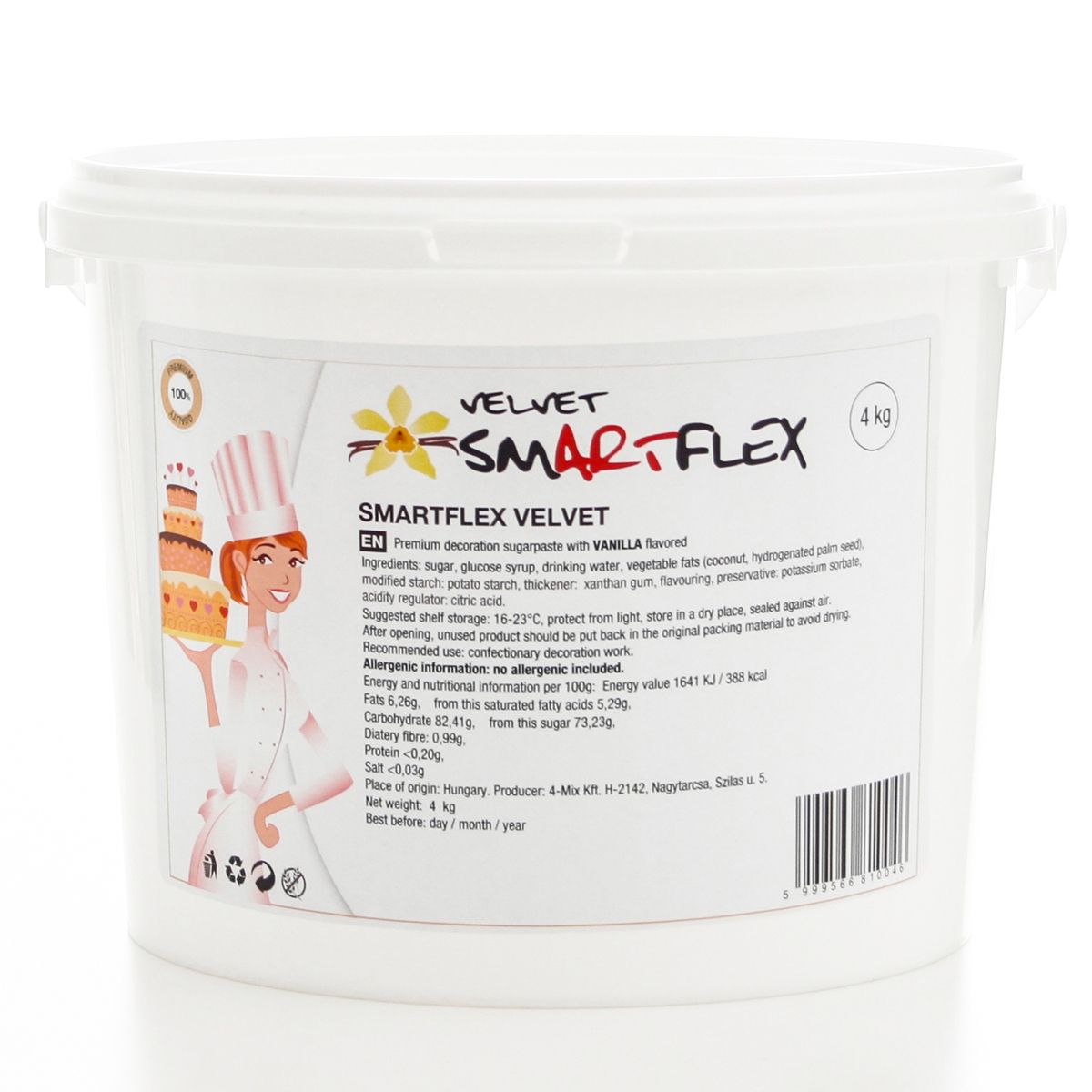 SMARTFLEX FONDANT WHITE KÜBEL 4KG