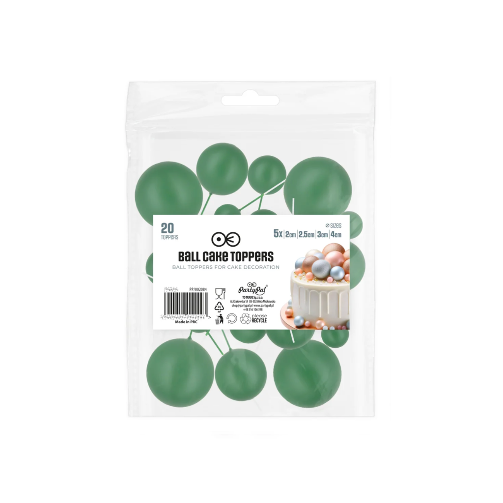 TOPPER KUGELN MATTGRÜN 20-ER SET