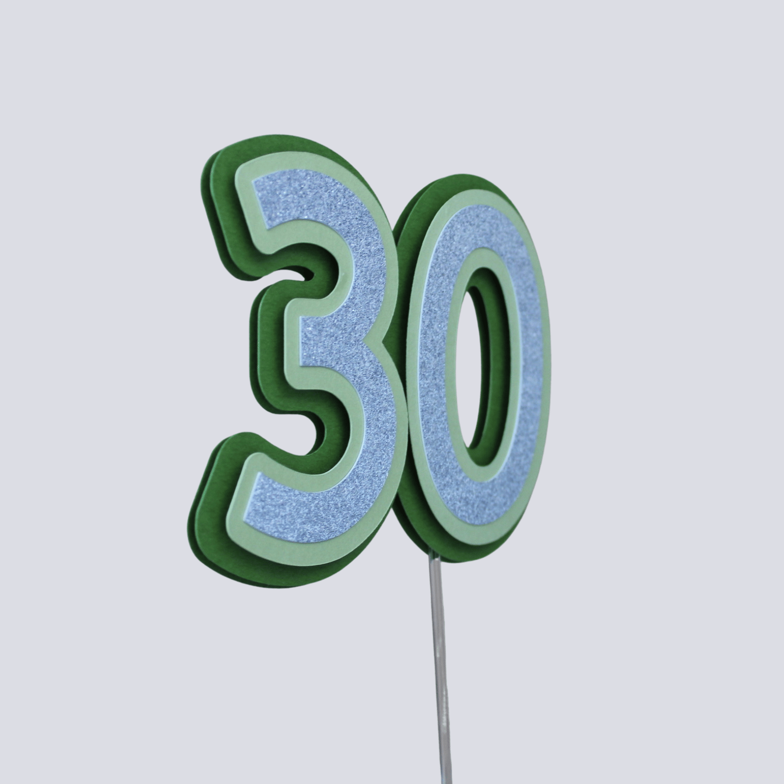 Cake Topper Zahl Geburtstag Seitlich