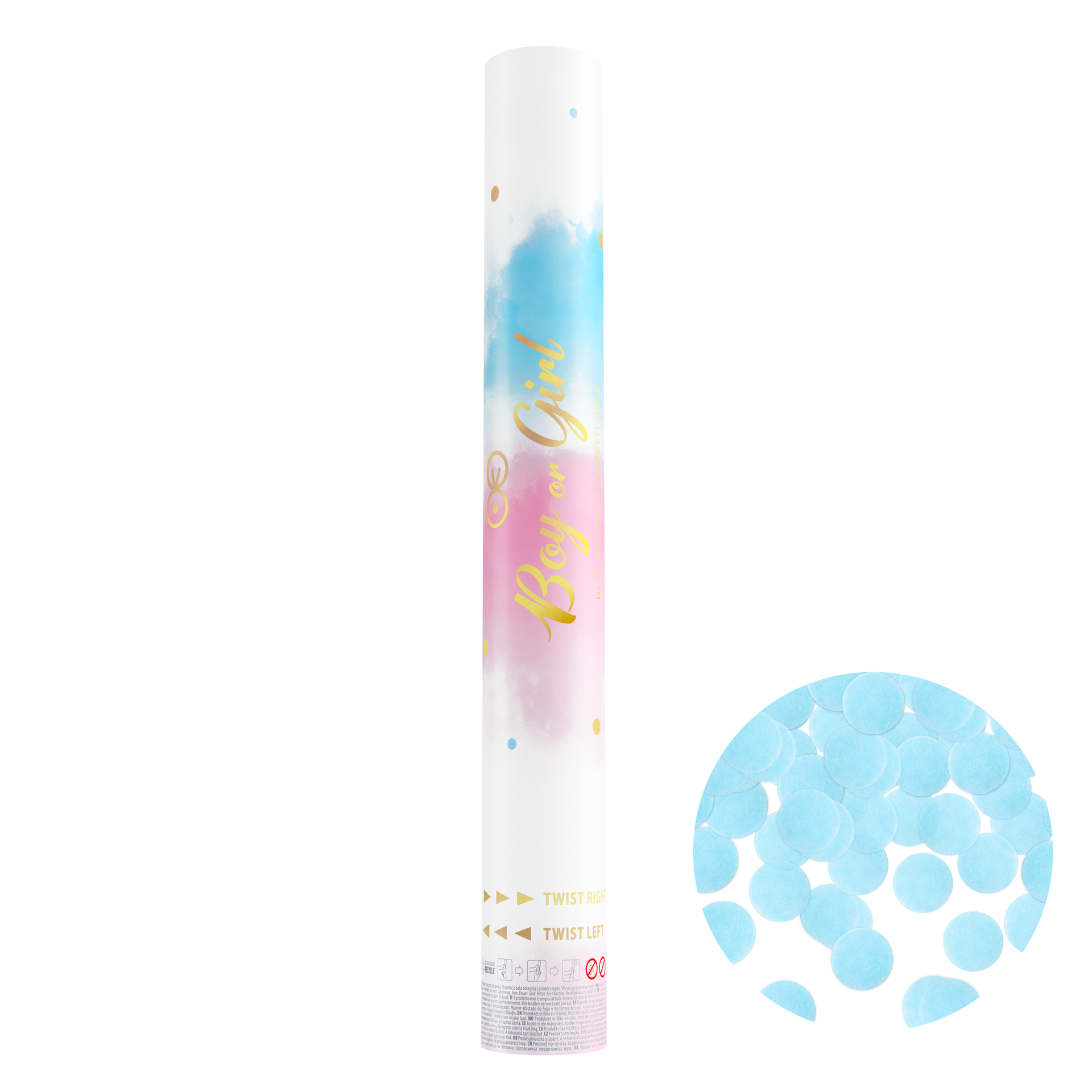 Partykanone Boy blau 40 cm