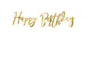 BANNER HAPPY BIRTHDAY GOLD