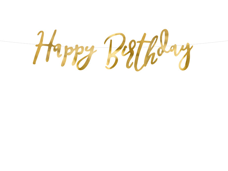 BANNER HAPPY BIRTHDAY GOLD