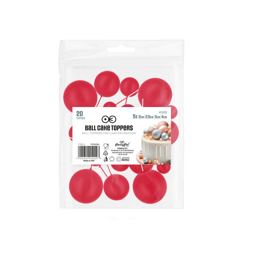 TOPPER KUGELN MATTROT 20-ER SET