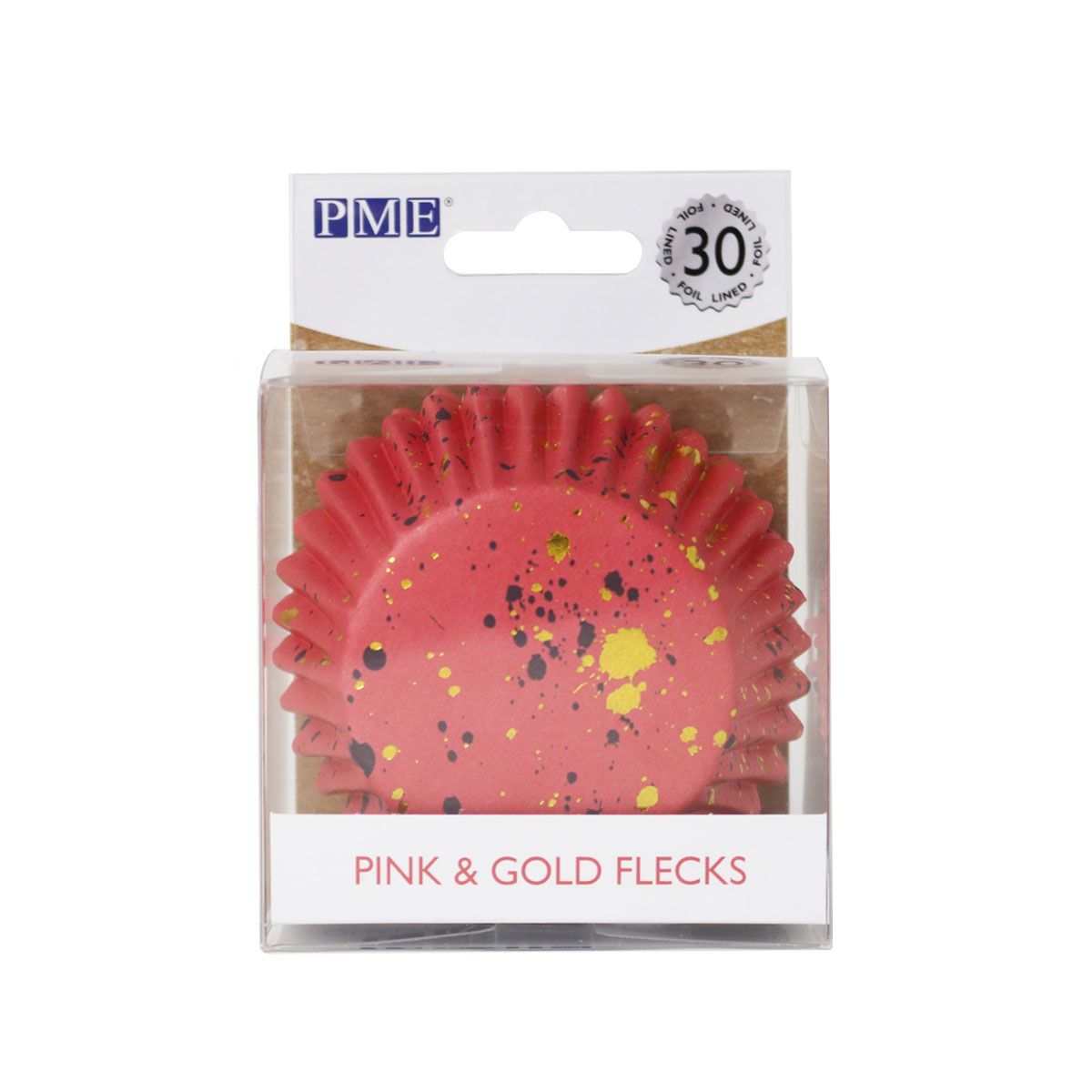 PME MUFFIN FÖRMCHEN PINK/GOLD FLECKS