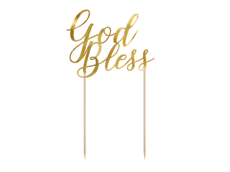 CAKE TOPPER GOD BLESS