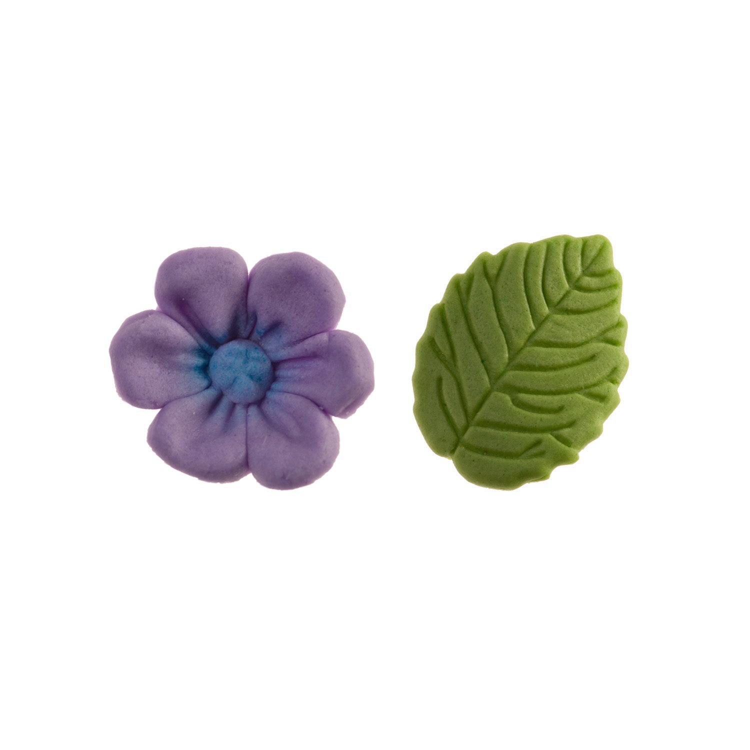 ZUCKERBLUMEN MIT BLÄTTERN LILA