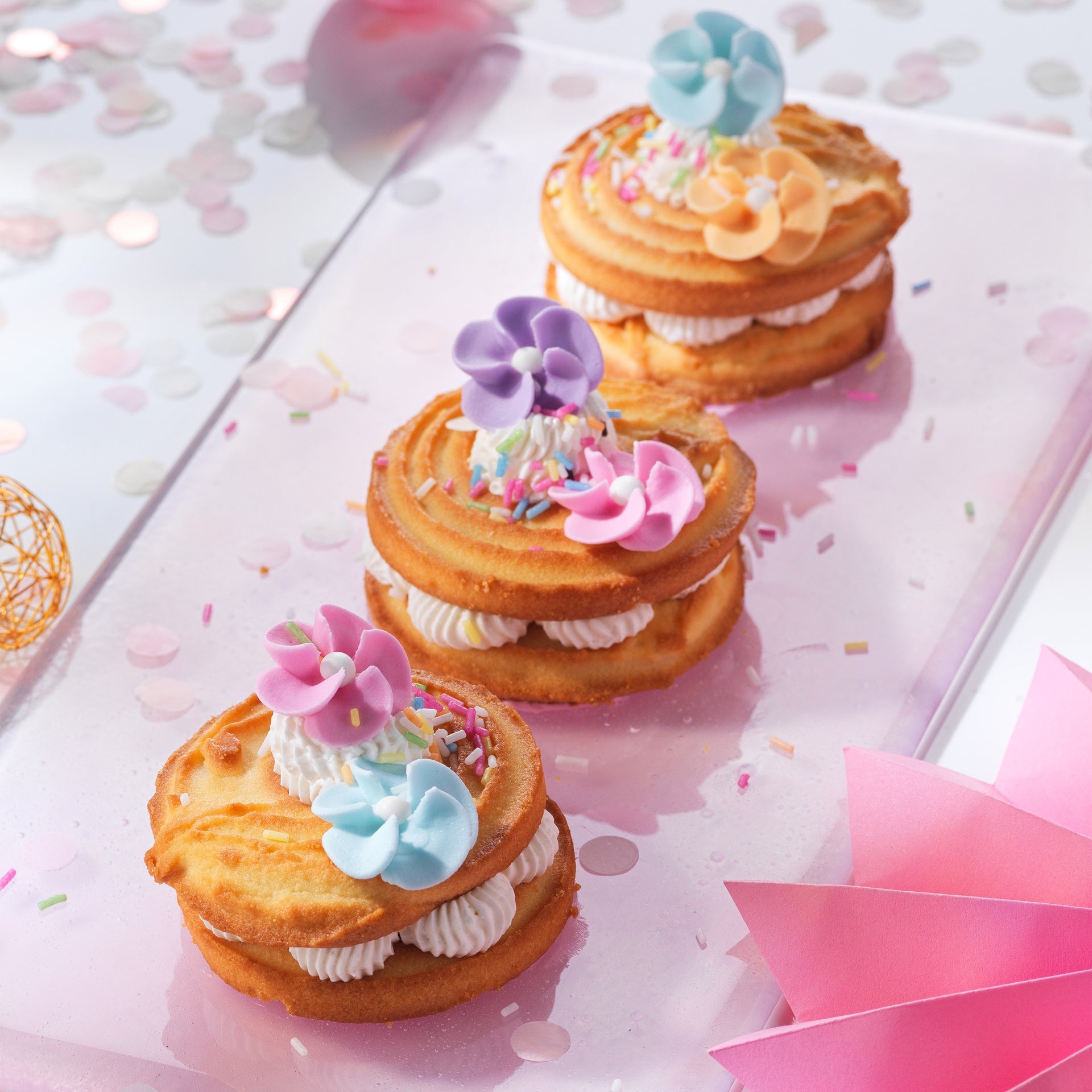 ZUCKERBLUMEN PASTEL auf Muffin