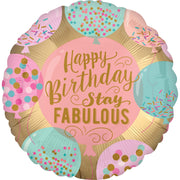 STAY FABOLOUS H B-DAY FOLIENBALLON 43 CM