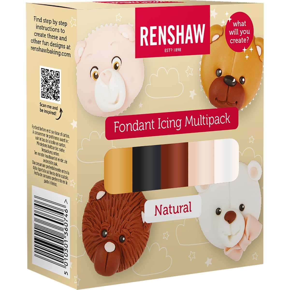 RENSHAW FONDANT MULTIPACKNATURFARBEN  R06074