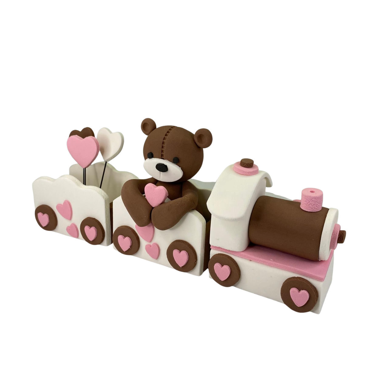 BÄR IM ZUG ZUCKERFIGUR ROSA