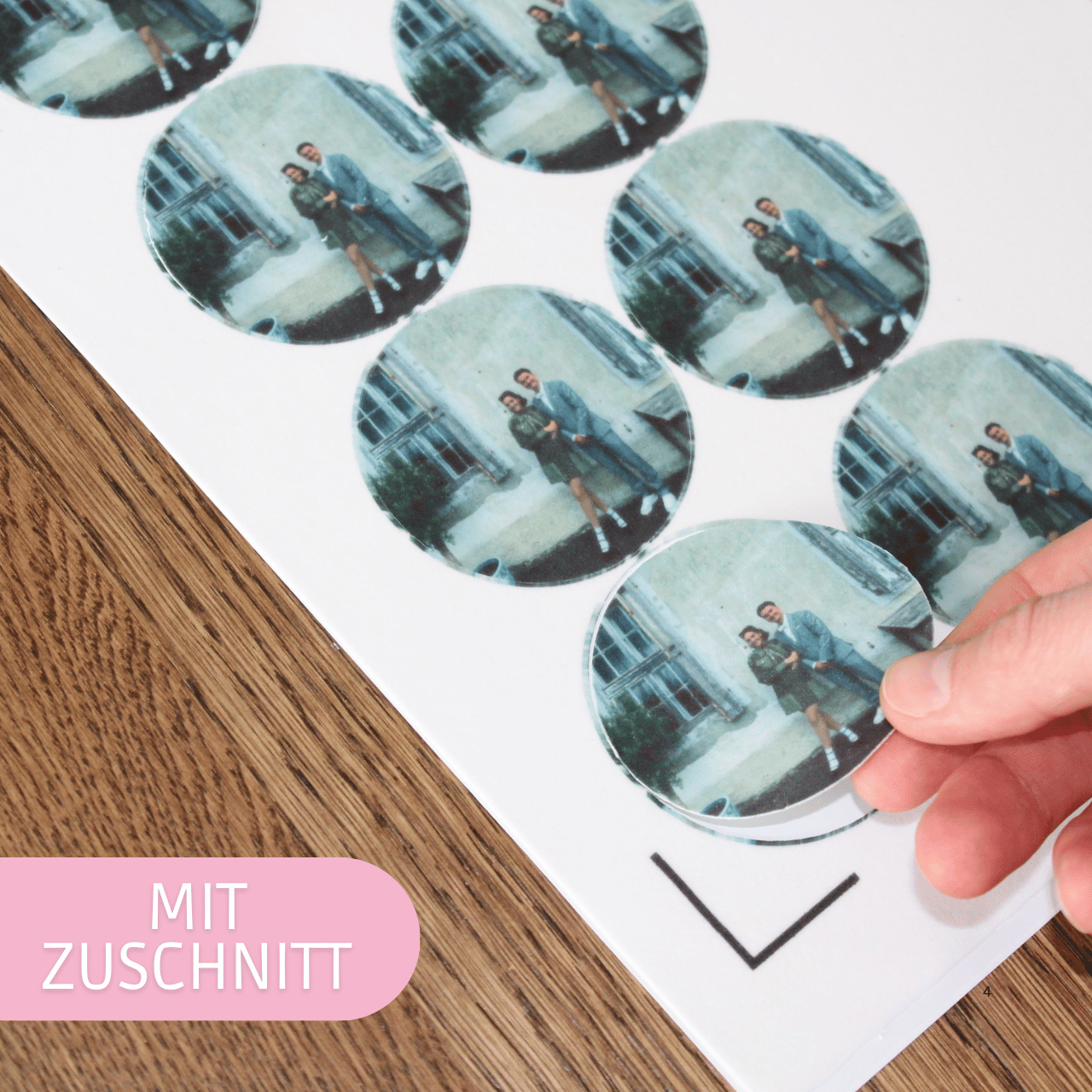 Foto Muffinaufleger Rund mit Zuschnitt