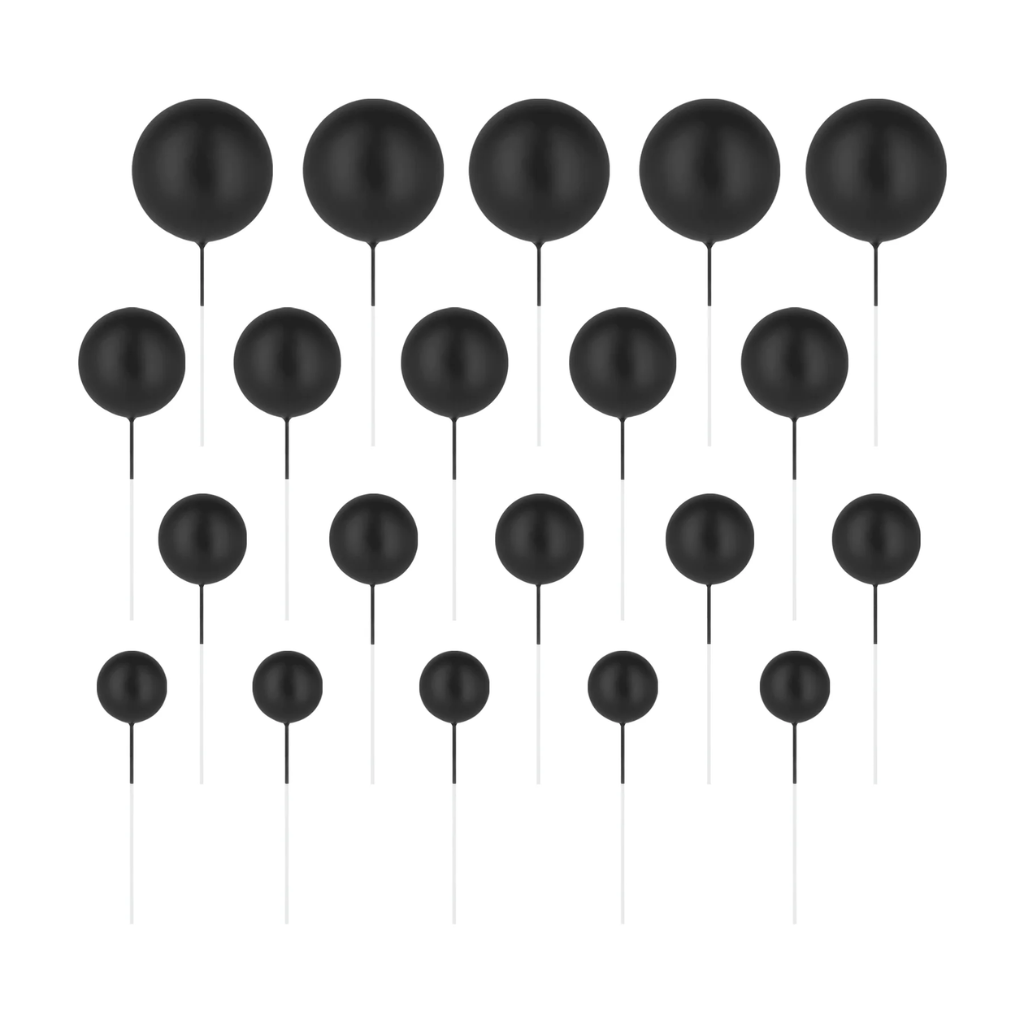 TOPPER KUGELN SCHWARZ 20-ER SET