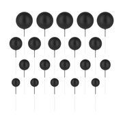 TOPPER KUGELN SCHWARZ 20-ER SET