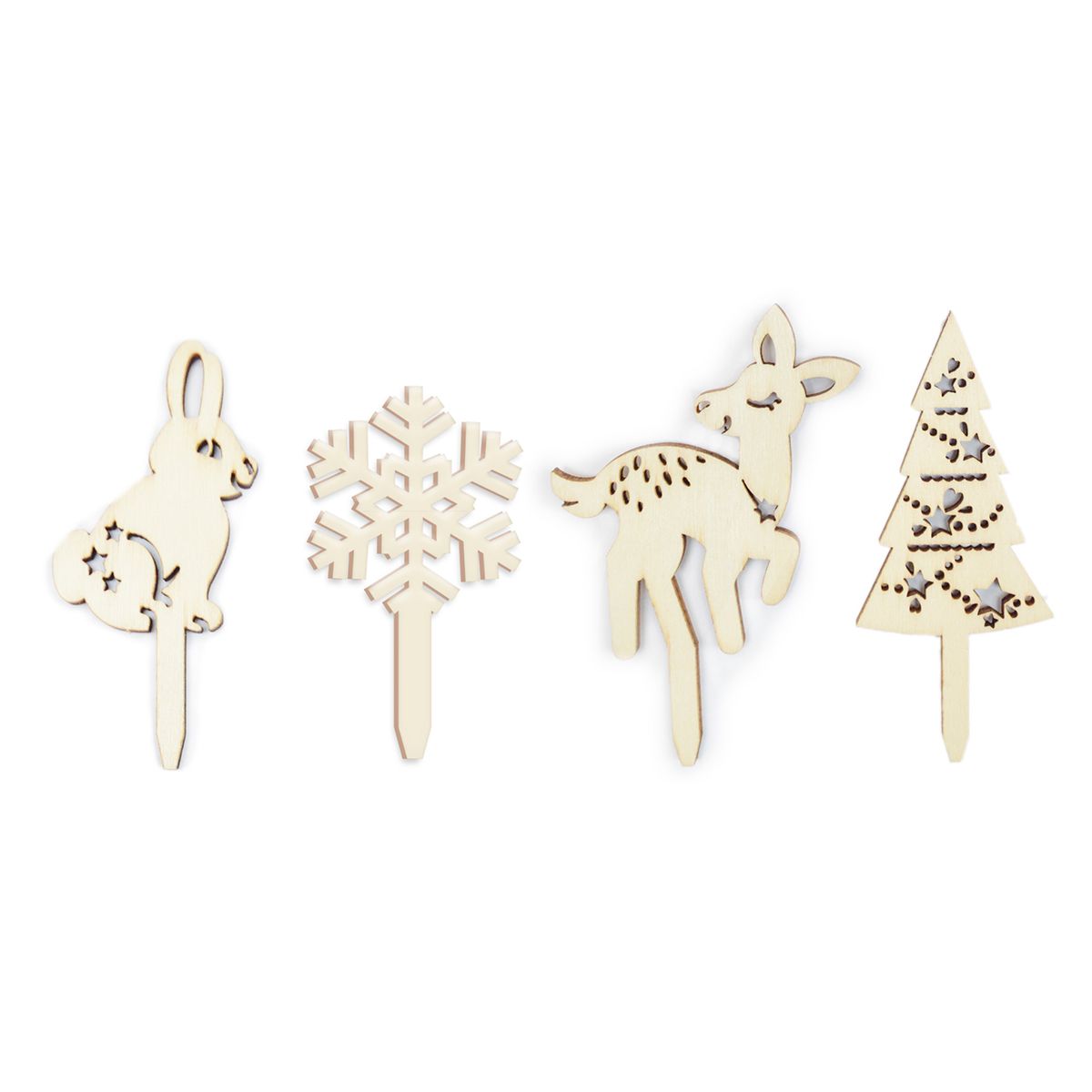 SC CAKE TOPPER SET/4 WOODLAND