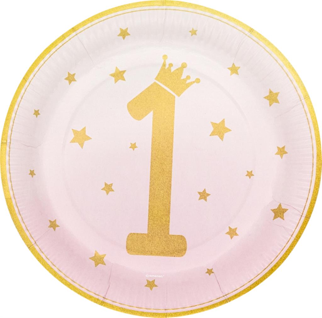 PINK OMBRE 1ST B-DAY TELLER 23 CM