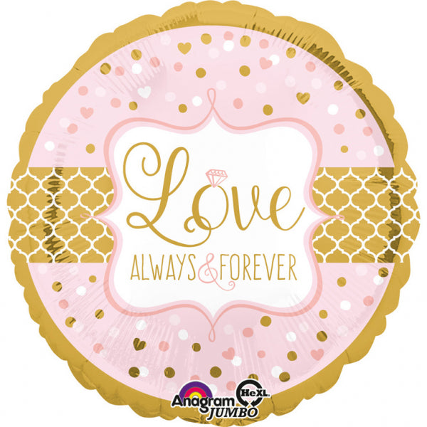LOVE ALWAYS & FOREVER FOLIENBALLON 71 CM