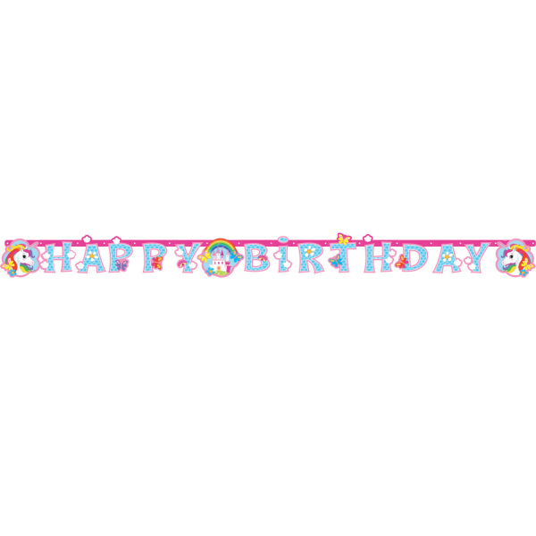 UNICORN BIRTHDAY BANNER 180 X 15 CM