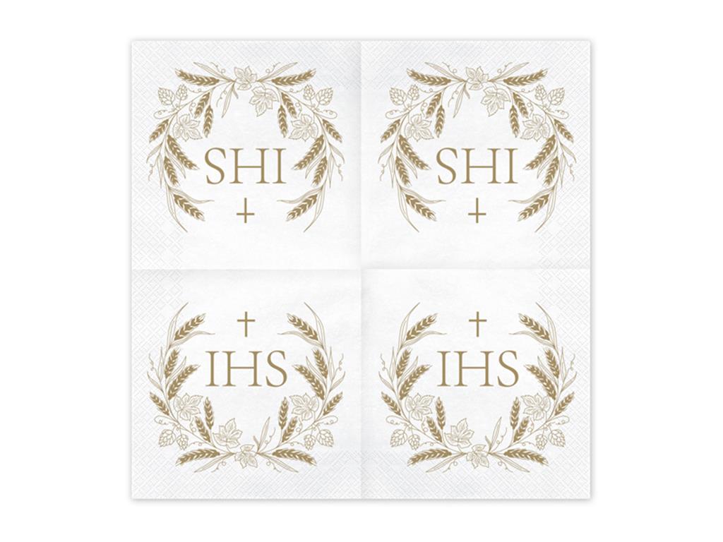 SERVIETTEN ERSTKOMMUNION GOLD - IHS