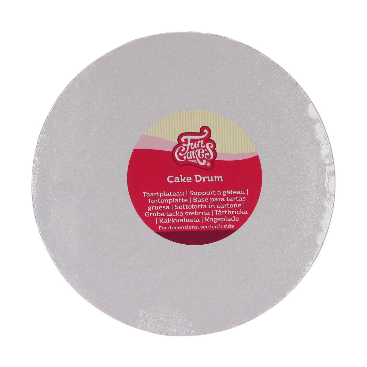 CAKE DRUM, WEISS, RUND¸ 22,5 CM