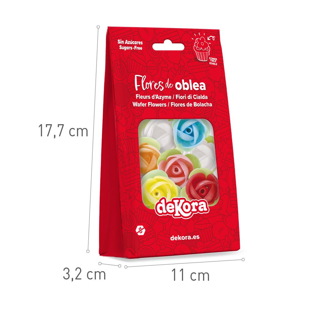 Oblaten Rosen Mix 3,5 cm/8