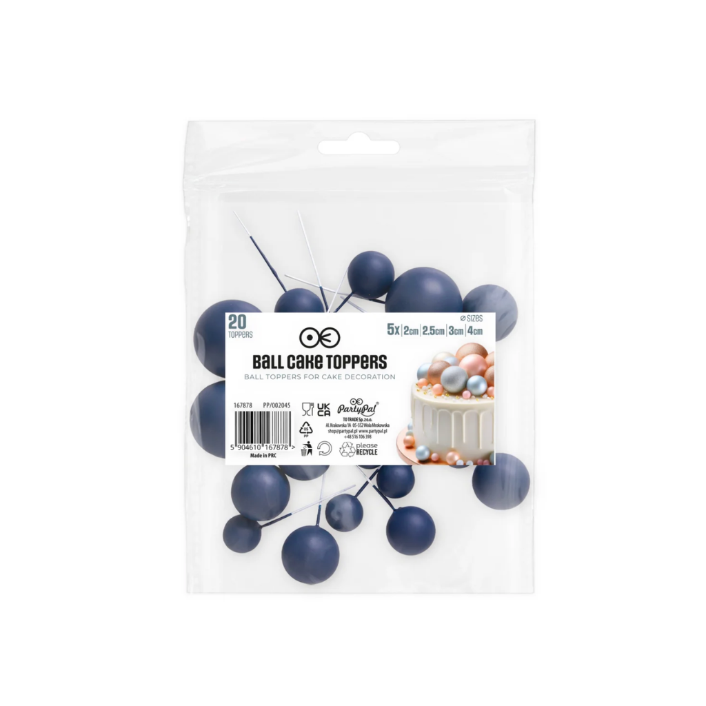 TOPPER KUGELN MARINEBLAU 20-ER SET