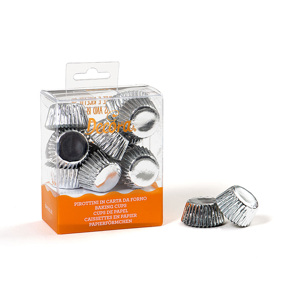 MINI-BAKING CUPS PRALINENFORM SILBER/180