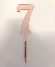 CAKE TOPPER ACR. ROSEGOLDZAHL 7