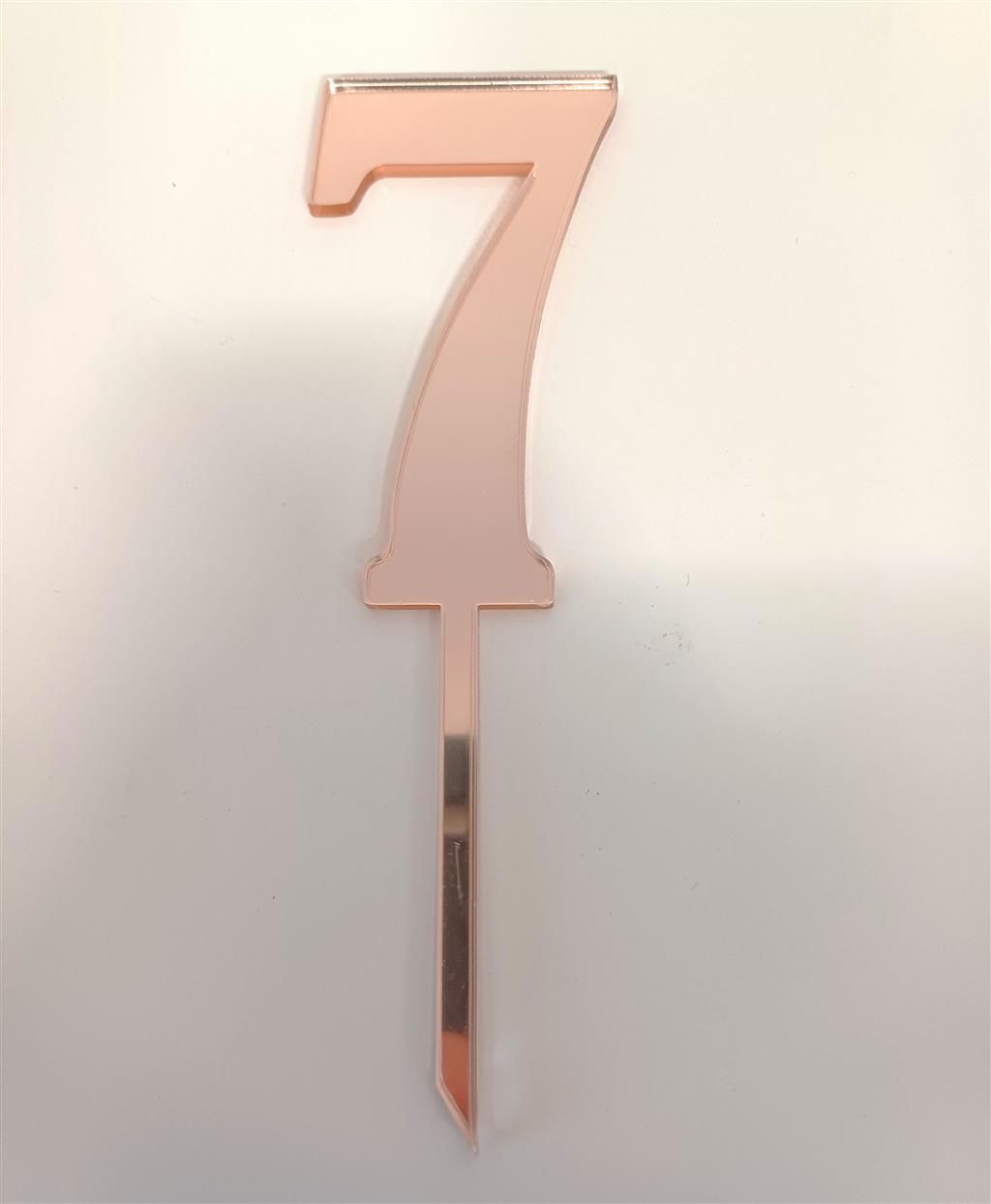 CAKE TOPPER ACR. ROSEGOLDZAHL 7