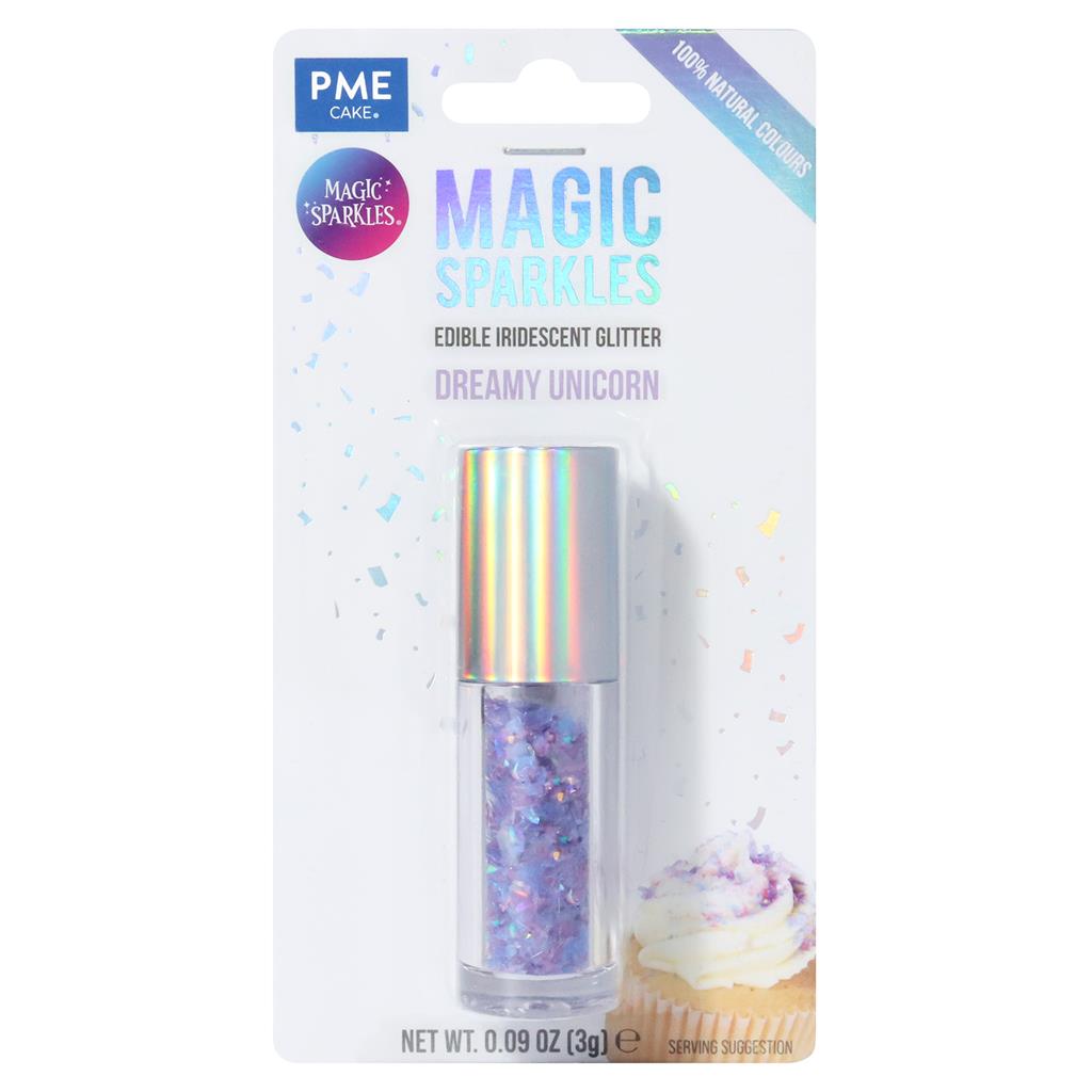 ESSBARE IRISIERENDE GLITTERFLOCKEN UNICORN