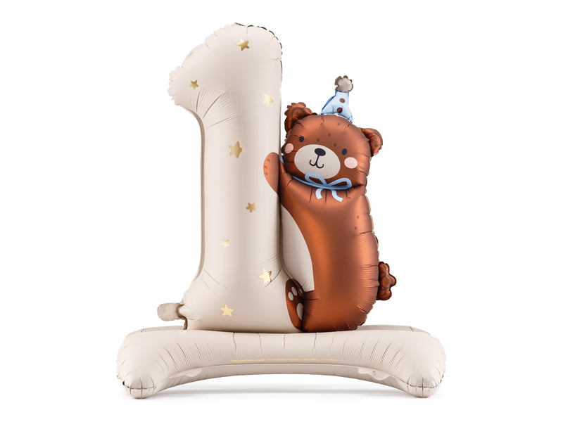 FOLIENBALLON 1 TEDDY BÄR 81 CM - STEHEND
