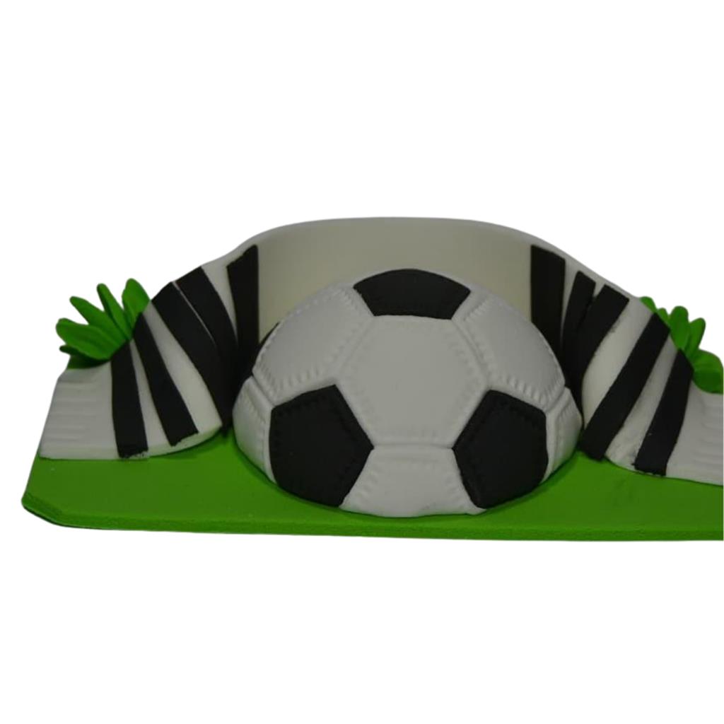 FUSSBALL ZUCKERFIGUR MIT SCHAL SCHWARZ