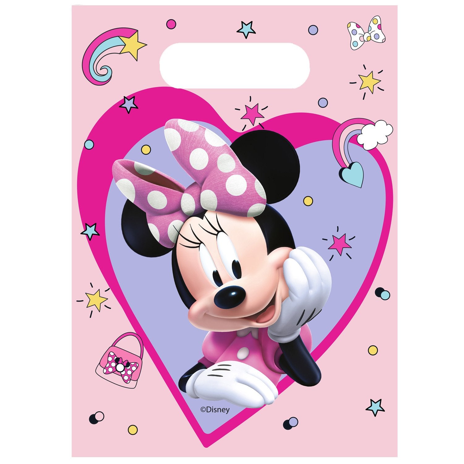 MINNIE JUNIOR PLASTIK PARTY-BAGS
