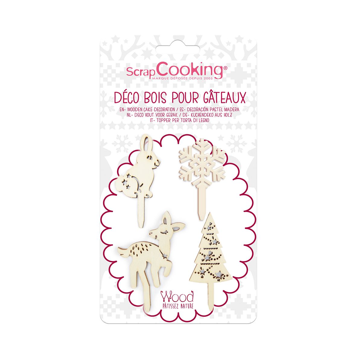 SC CAKE TOPPER SET/4 WOODLAND