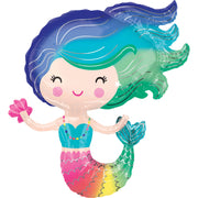 COLORFUL MERMAID FOLIENBALLON 73 X 76