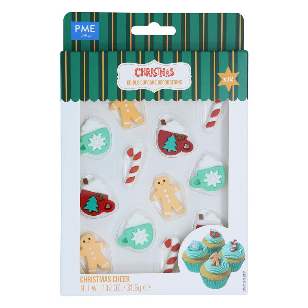 CUPCAKE TOPPER ZUCKERFIG.CHRISTMAS CHEER