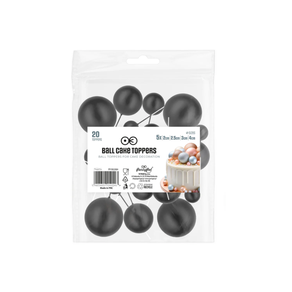 TOPPER KUGELN SCHWARZ 20-ER SET