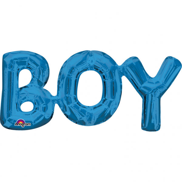 BOY BLUE SCHRIFTZUG FOLIENBALLON 50 X 22 CM