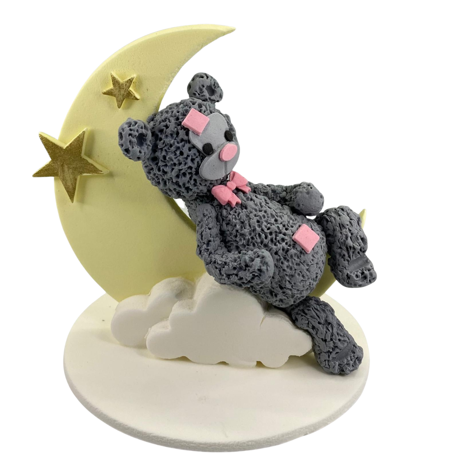 Bär im gelben Mond - rosa