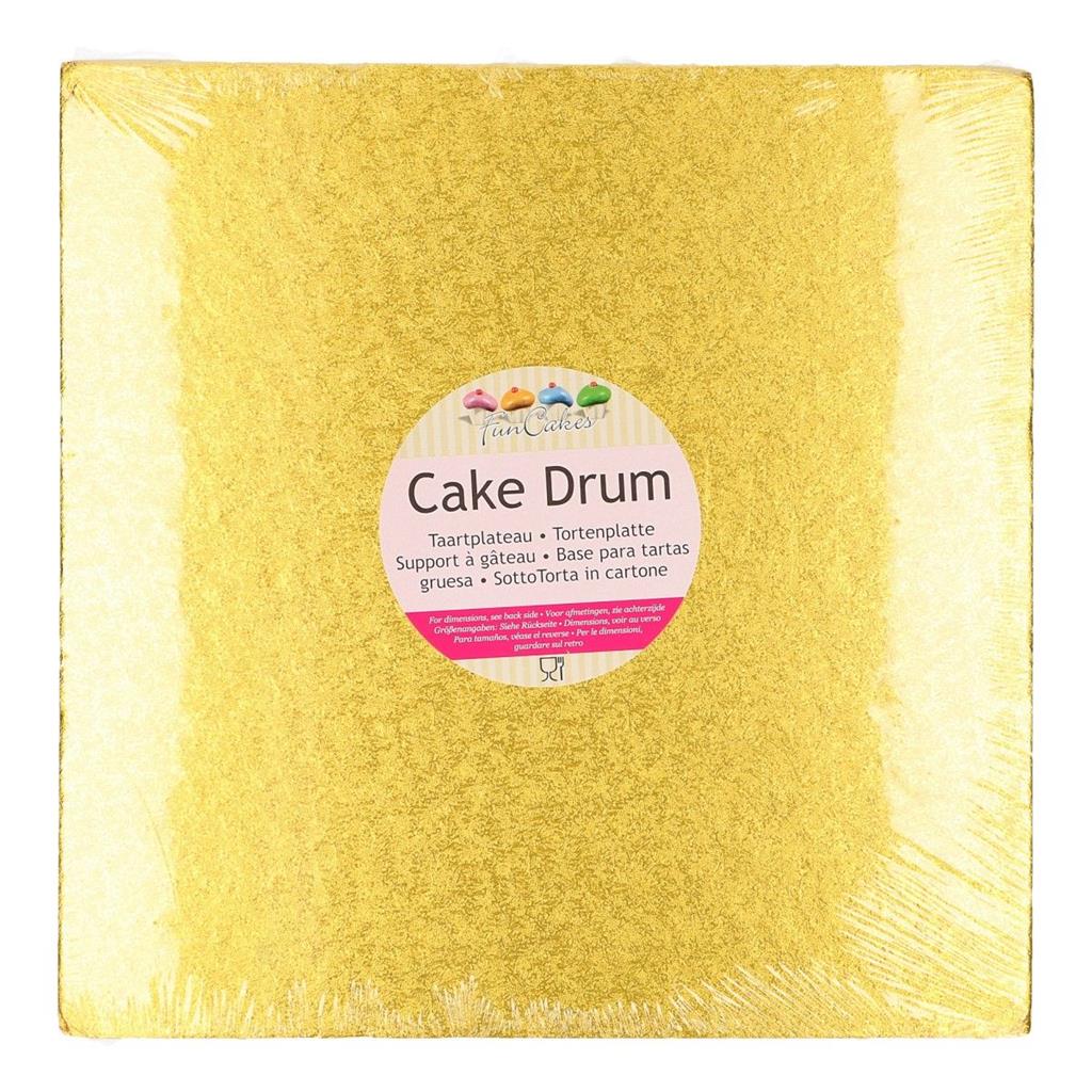 CAKE DRUM GOLD, QUADRAT 30 X 30CM