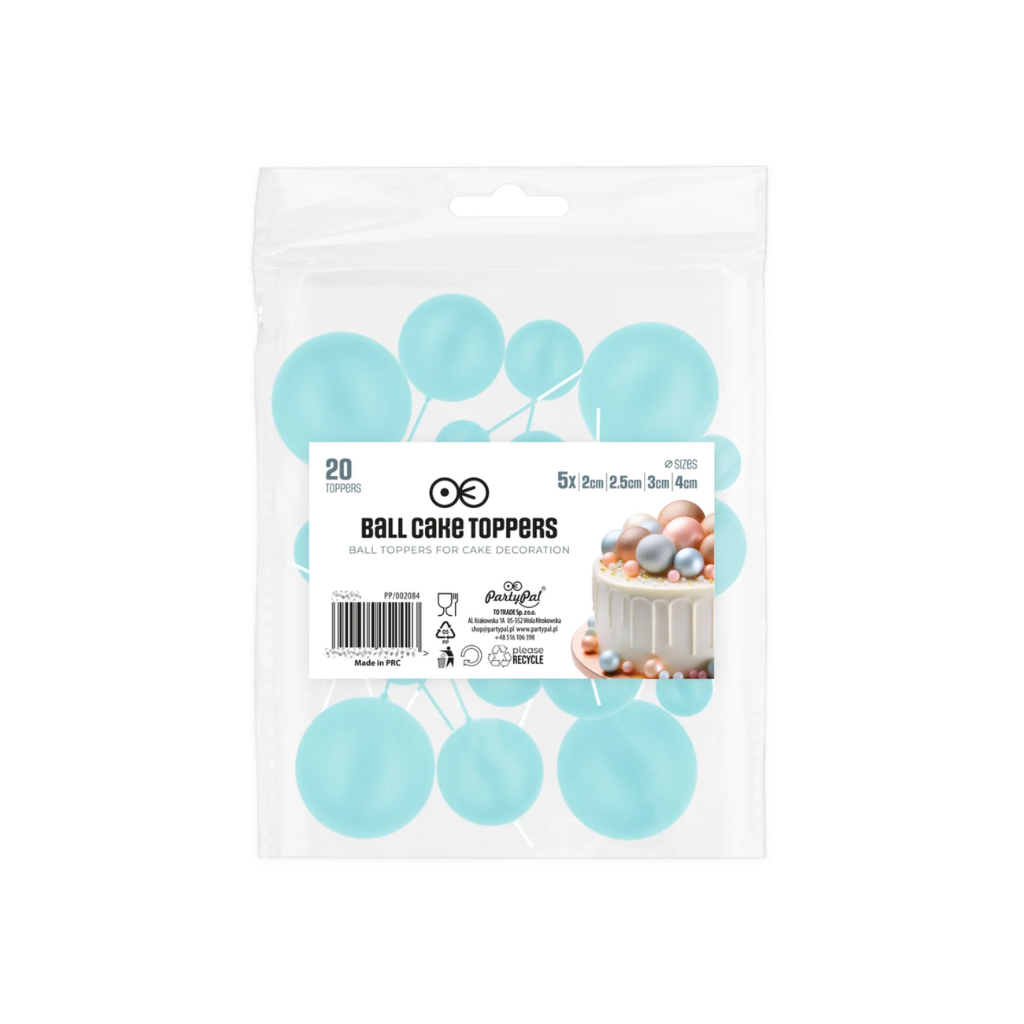TOPPER KUGELN MATTBLAU 20-ER SET