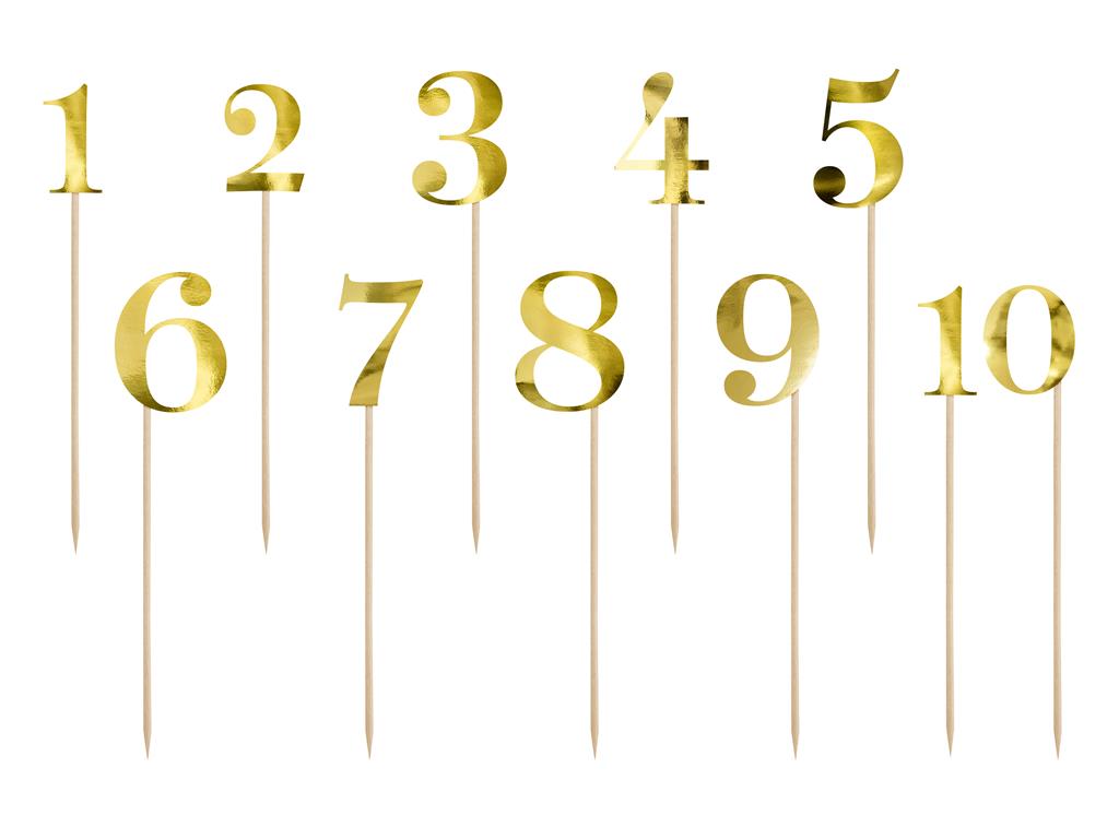 CAKE TOPPER ZAHLEN GOLD 25-26 CM