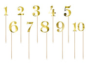 CAKE TOPPER ZAHLEN GOLD 25-26 CM