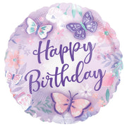 SCHMETTERLING H-BIRTHDAY FOLIENBALLON 43 CM